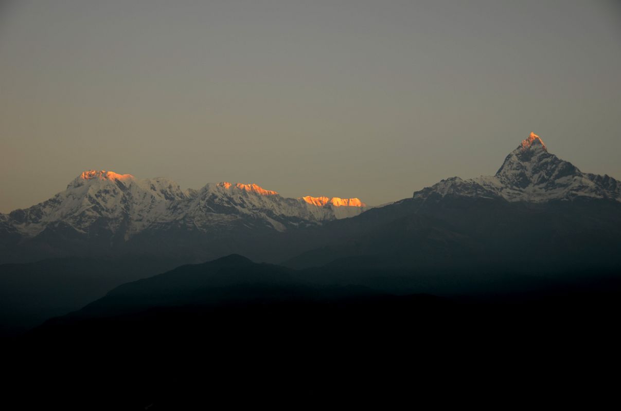 Pokhara Sarangkot Sunrise 10 Annapurna South, Hiunchuli, Annapurna I South Face, Kangshar Kang Roc Noir and Machapuchare 